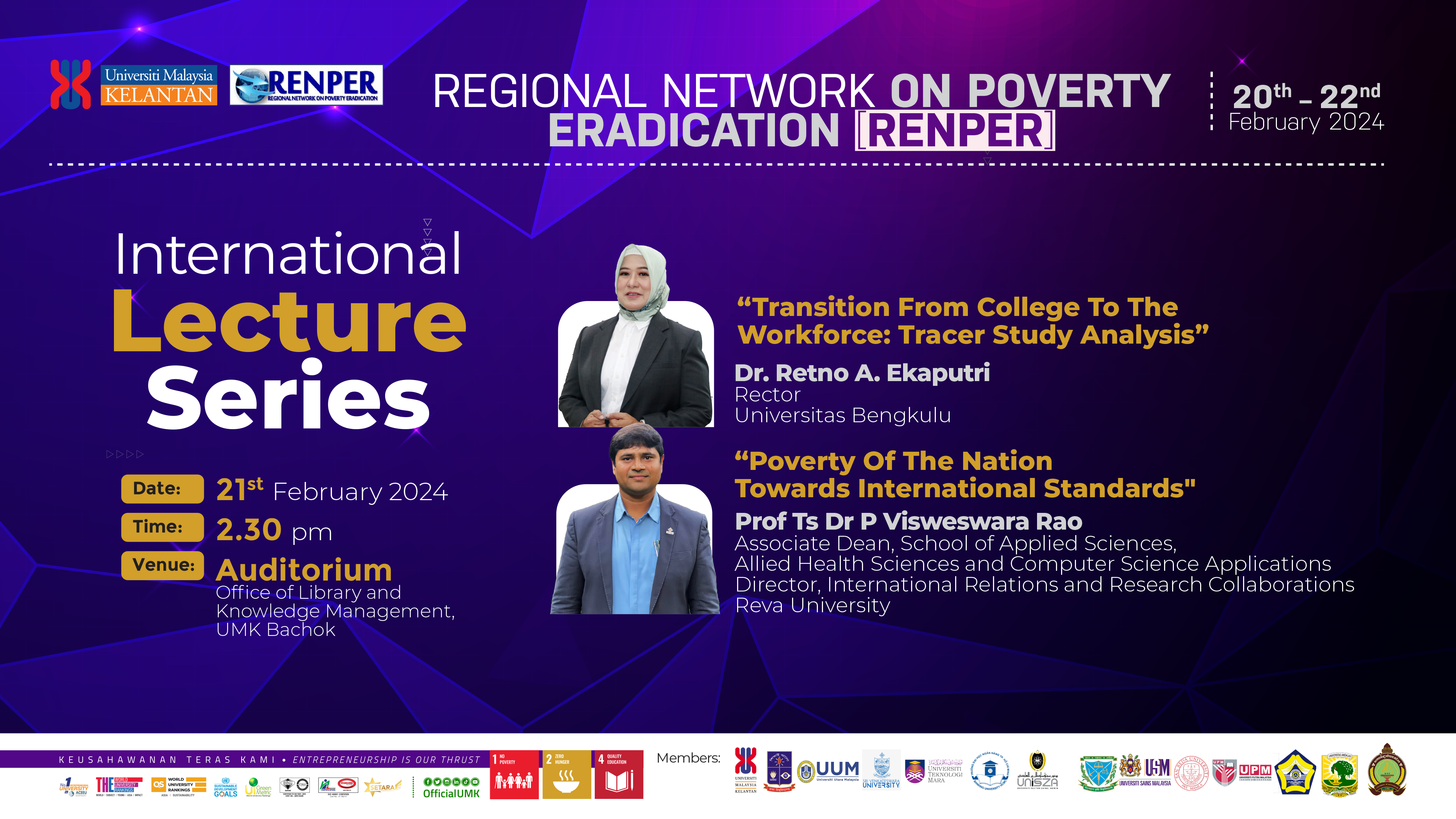 International Lecture Series REGIONAL NETWORK ON POVERTY ERADICATION (RENPER)